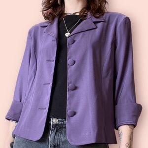 Deep purple vintage lightweight blazer jacket